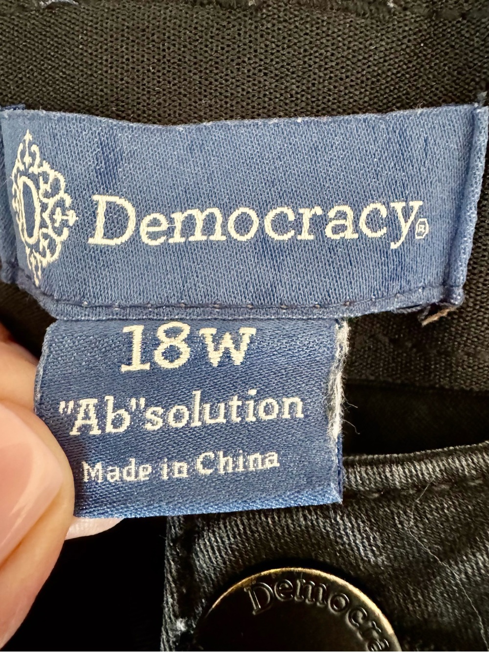 Democracy Ab Solution Black Bootcut Jeans Size 18W - Picture 6 of 10